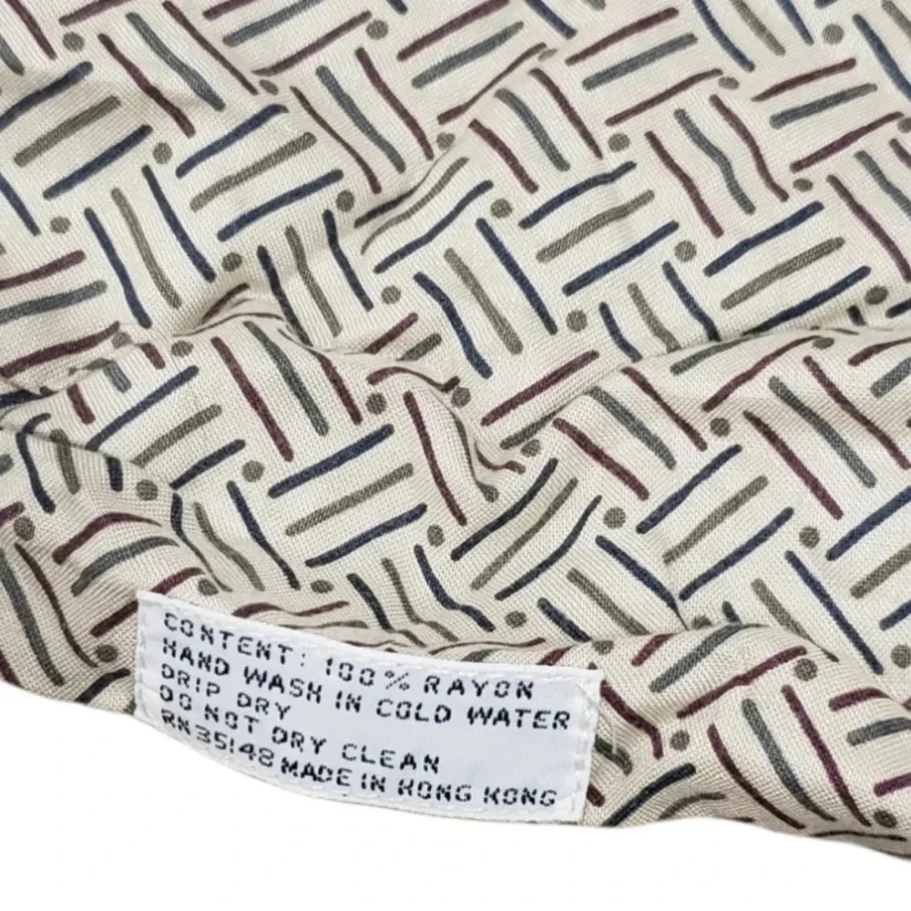 Misty Harbor Geometric Rayon Scarf